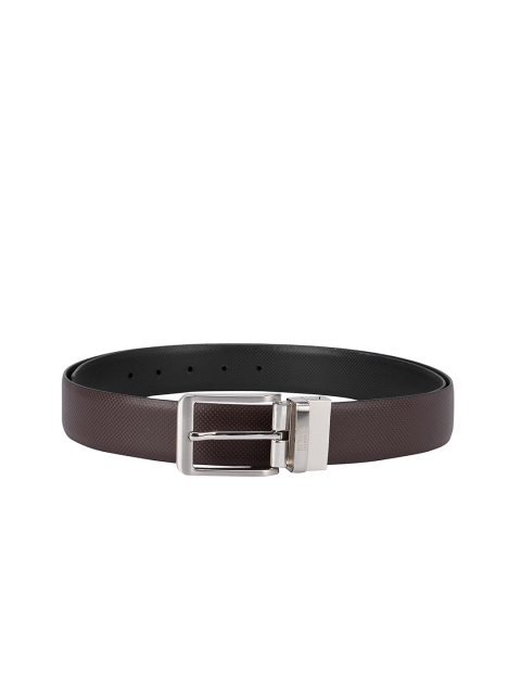 

ROSSO BRUNELLO Men Brown & Black Reversible Leather Formal Belt