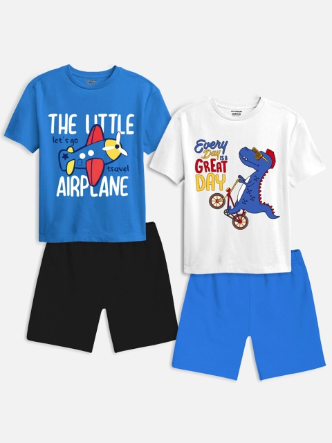 

Trampoline Unisex Kids Multicoloured Printed T-shirt with Shorts, Multi