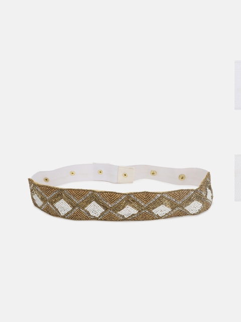 

FABBHUE Women Gold-Toned Embellished Belt