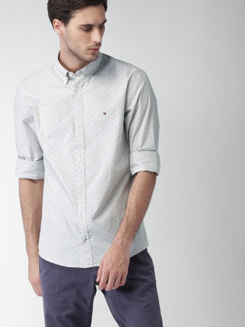

Tommy Hilfiger Men Grey New York Fit Printed Casual Shirt