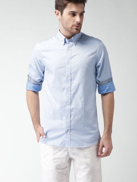 

Tommy Hilfiger Men Blue Slim Fit Printed Casual Shirt
