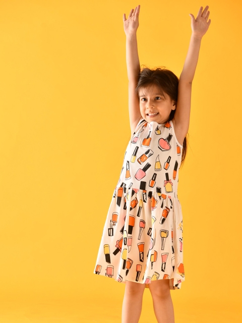 

Anthrilo Girls White Printed Dress