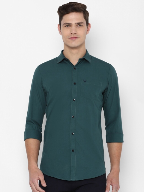 

Allen Solly Men Green Solid Slim Fit Casual Shirt
