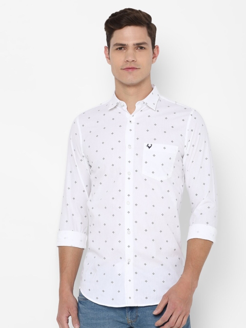 

Allen Solly Men White Slim Fit Printed Casual Shirt