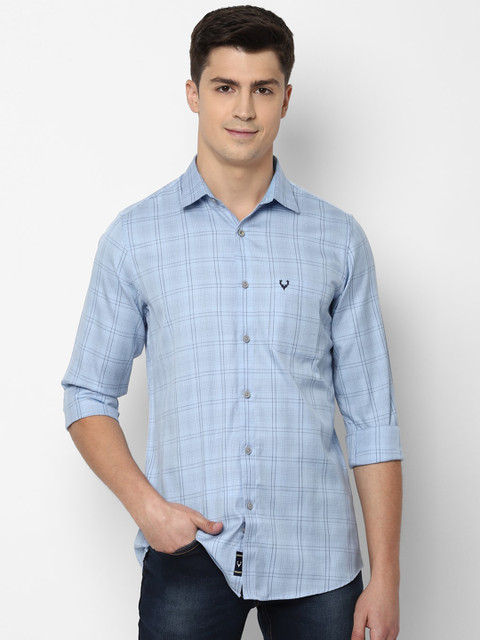 

Allen Solly Men Blue Slim Fit Checked Casual Shirt