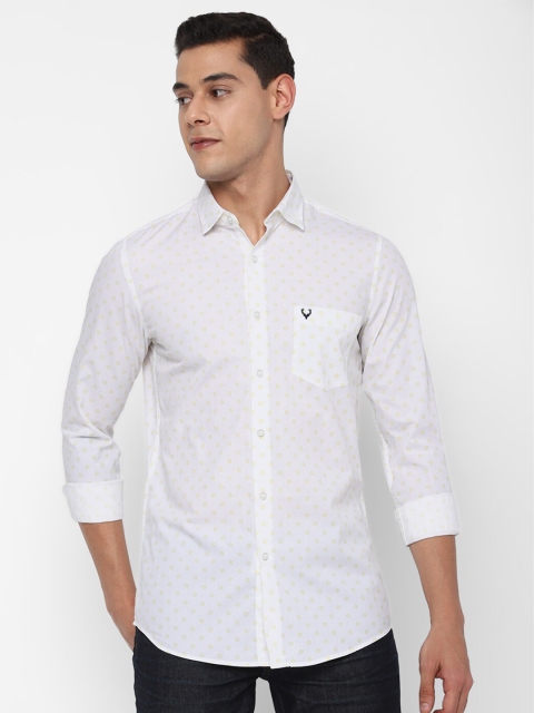 

Allen Solly Men White Slim Fit Printed Casual Shirt