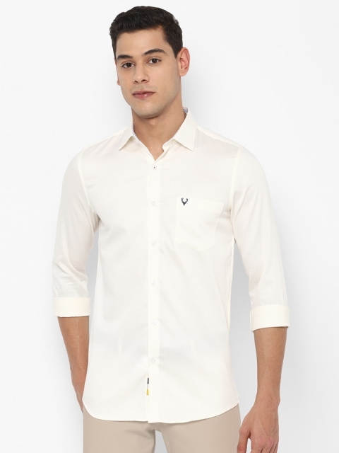 

Allen Solly Men Cream-Coloured Slim Fit Casual Shirt