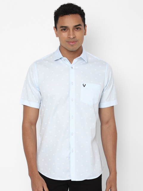 

Allen Solly Men Blue Slim Fit Printed Pure Cotton Casual Shirt