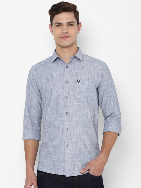 

Allen Solly Men Grey Slim Fit Pure Cotton Casual Shirt