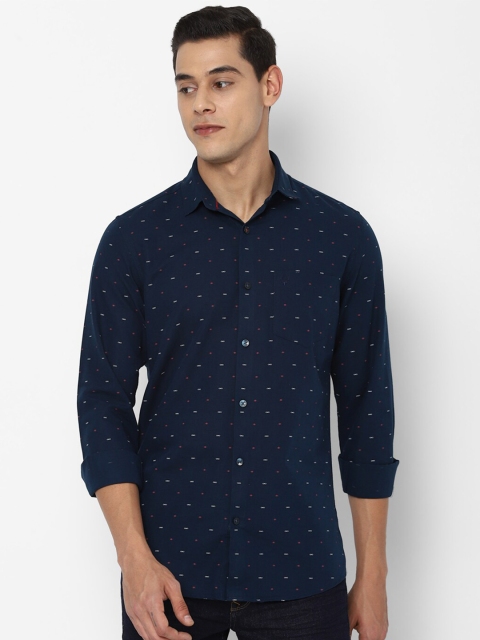 

Allen Solly Men Navy Blue Slim Fit Printed Casual Shirt