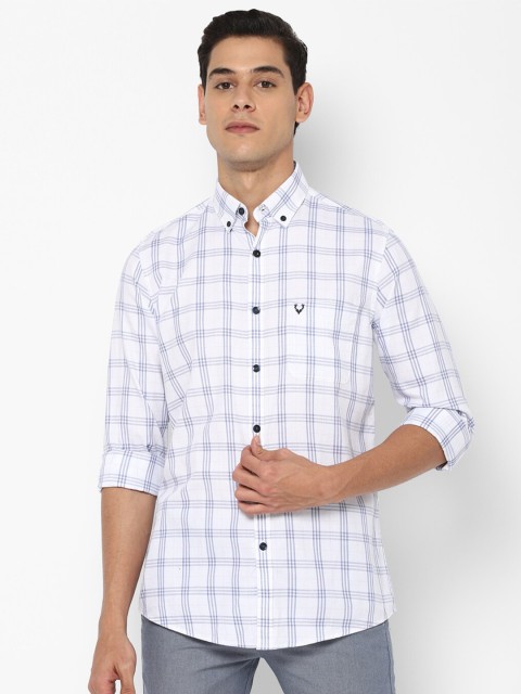 

Allen Solly Men White Slim Fit Checked Casual Shirt