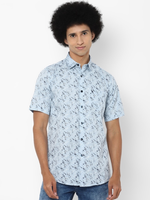 

Allen Solly Men Blue Slim Fit Floral Printed Cotton Casual Shirt