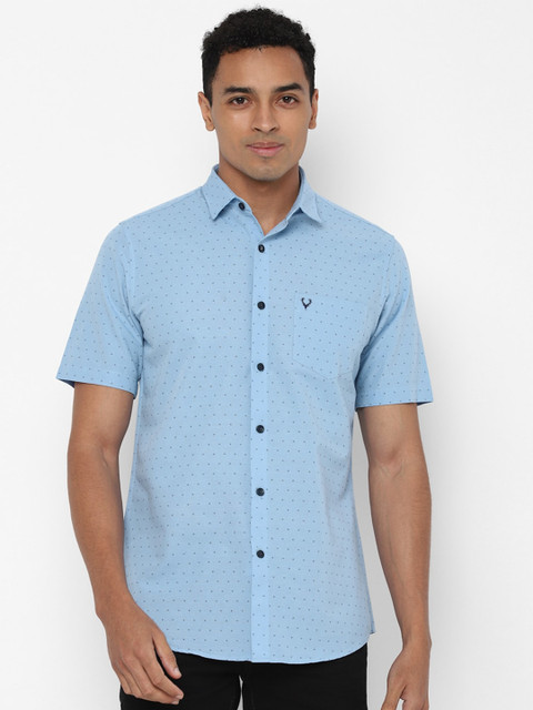 

Allen Solly Men Blue Slim Fit Printed Casual Shirt