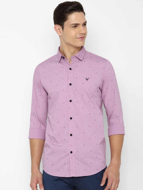 

Allen Solly Men Purple Slim Fit Printed Casual Shirt