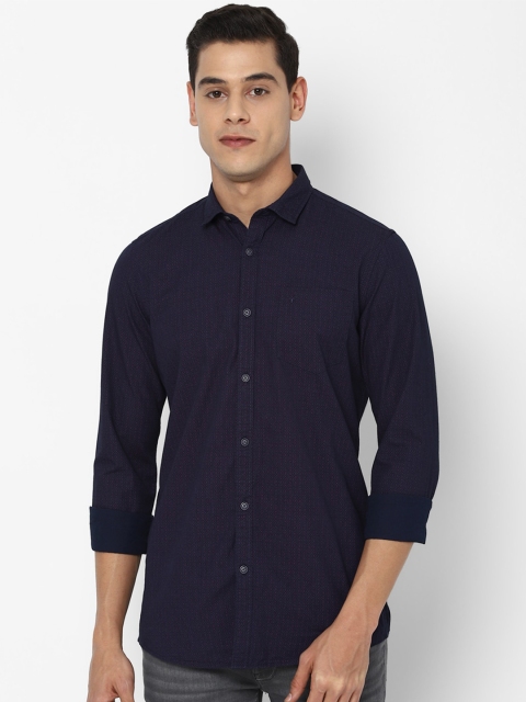 

Allen Solly Sport Men Purple Grid Tattersall Checks Checked Casual Shirt