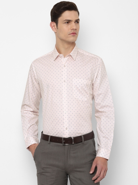 

Louis Philippe Men Cream-Coloured Slim Fit Printed Formal Shirt