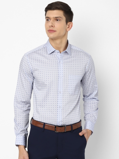 

Louis Philippe Men Blue Slim Fit Printed Formal Shirt