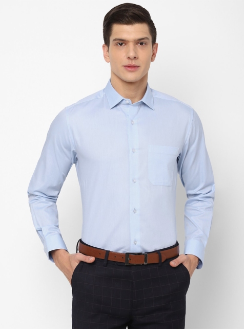 

Louis Philippe Men Blue Solid Slim Fit Formal Shirt