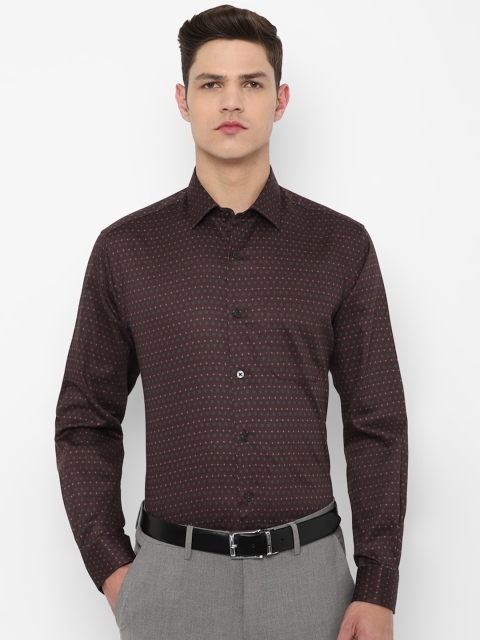 

Louis Philippe Men Brown Slim Fit Printed Formal Shirt