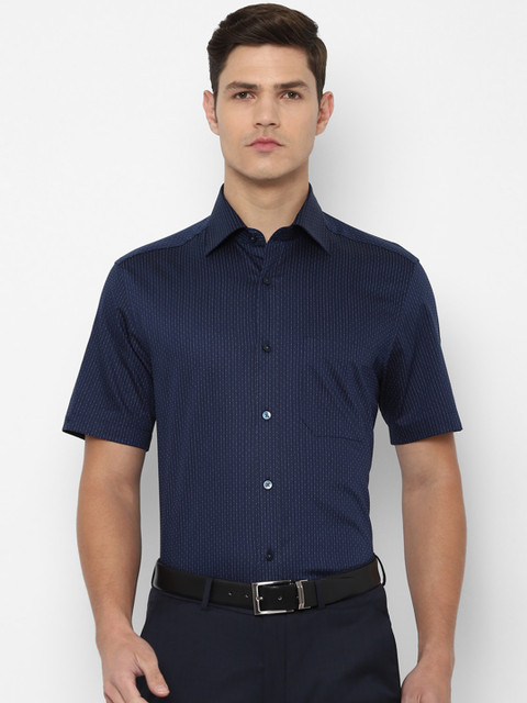 

Louis Philippe Men Navy Blue Printed Formal Shirt