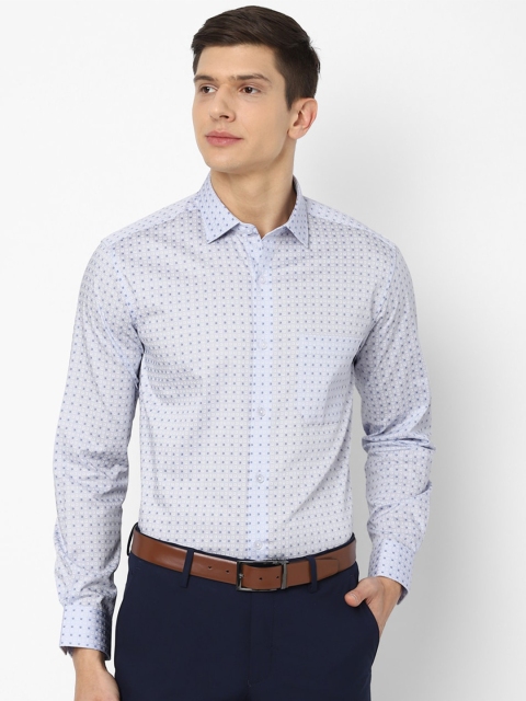 

Louis Philippe Men Blue Slim Fit Printed Formal Shirt