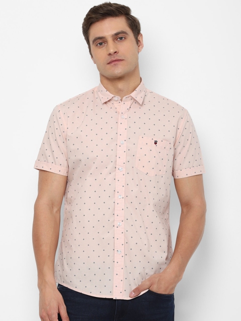 

Louis Philippe Jeans Men Pink Slim Fit Printed Casual Shirt