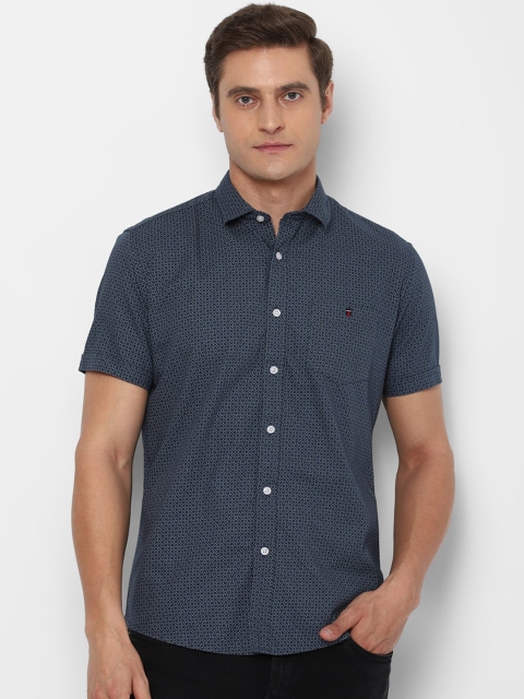 

Louis Philippe Jeans Men Navy Blue Slim Fit Printed Casual Shirt