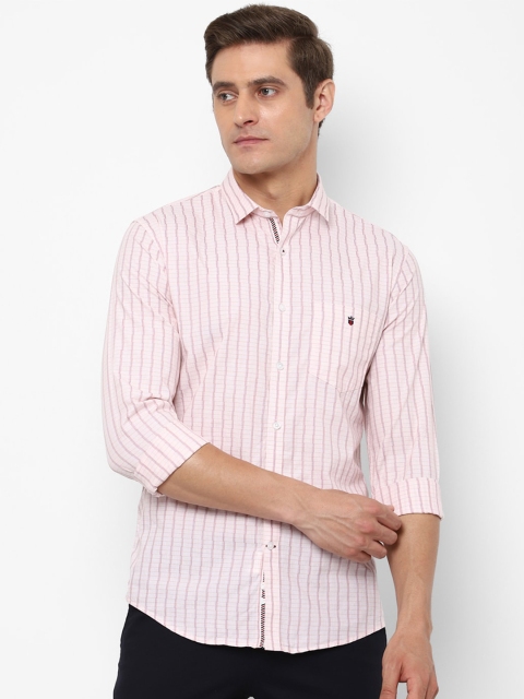 

Louis Philippe Sport Men Pink Slim Fit Striped Casual Shirt