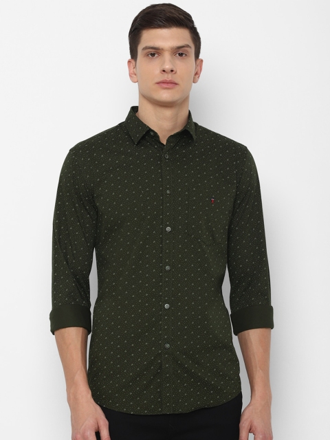 

Louis Philippe Sport Men Olive Green Slim Fit Printed Casual Shirt