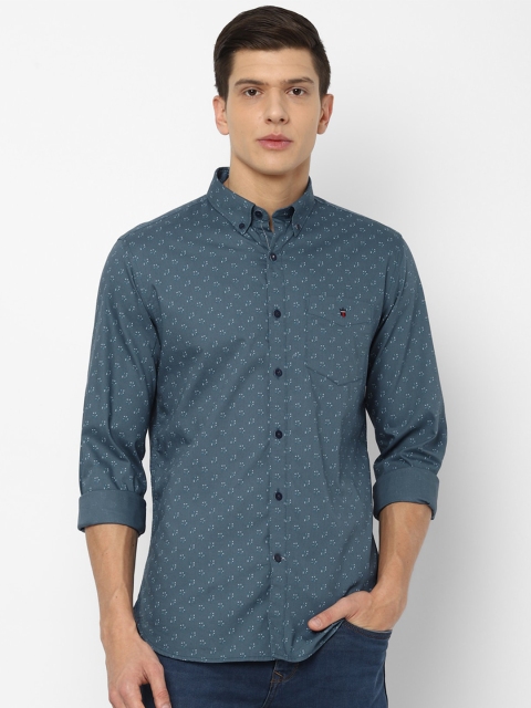

Louis Philippe Sport Men Blue Slim Fit Printed Pure Cotton Casual Shirt