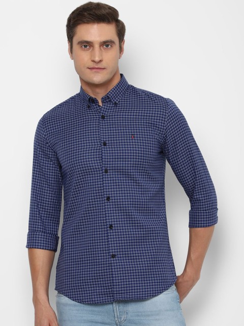

Louis Philippe Sport Men Blue Slim Fit Checked Casual Shirt