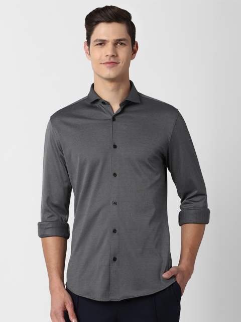 

Peter England Men Grey Slim Fit Casual Shirt