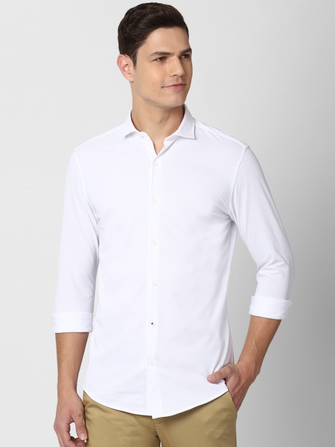 

Peter England Men White Slim Fit Casual Shirt
