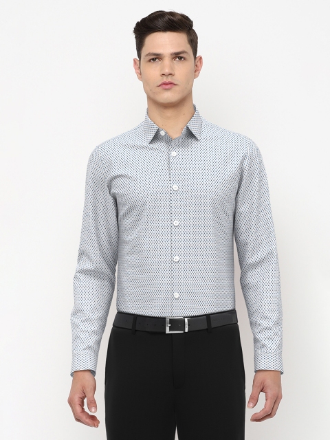 

Peter England Men Navy Blue Slim Fit Printed Casual Shirt