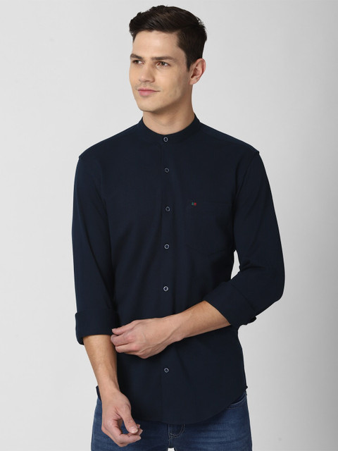 

Peter England Casuals Men Navy Blue Slim Fit Casual Shirt