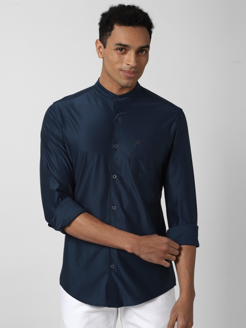 

Peter England Casuals Men Navy Blue Slim Fit Casual Shirt