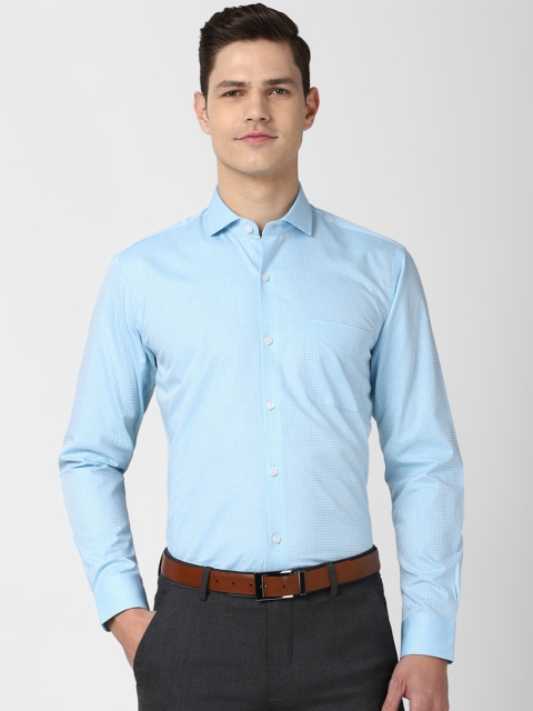 

Peter England Elite Men Blue Formal Shirt