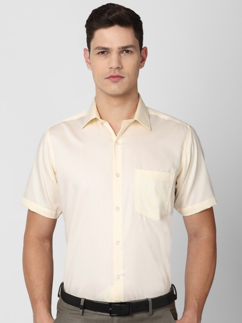

Van Heusen Men Cream-Coloured Pure Cotton Formal Shirt
