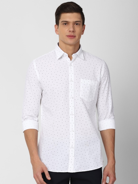 

Van Heusen Sport Men White Slim Fit Printed Casual Shirt