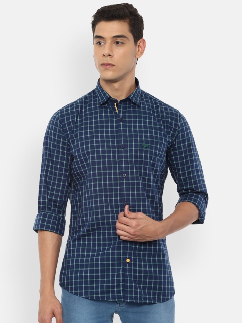 

Van Heusen Sport Men Blue Slim Fit Checked Casual Shirt