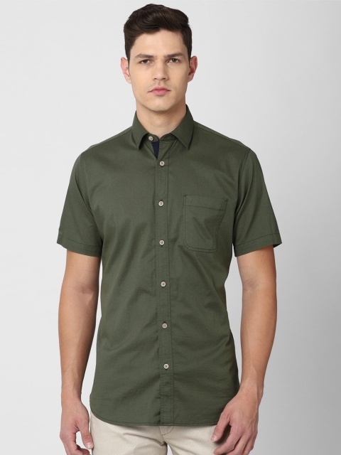 

Van Heusen Sport Men Olive Green Slim Fit Casual Shirt