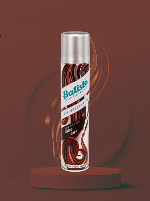 

Batiste Instant Hair Refresh Divine Dark Dry Shampoo Plus for Dark Hair - 200 ml, Brown