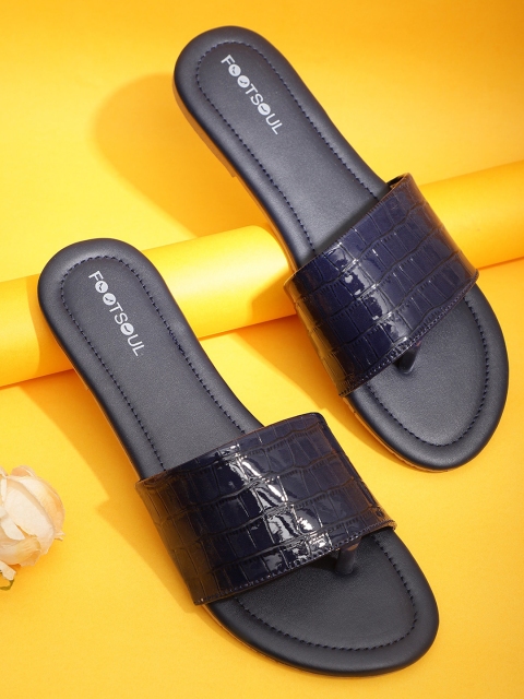 

FOOTSOUL Women Blue Open Toe Flats