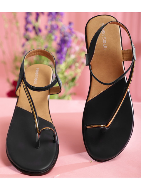 

FOOTSOUL Women Black One Toe Flats