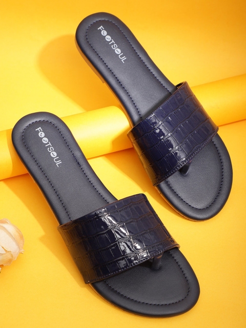 

FOOTSOUL Women Blue Open Toe Flats