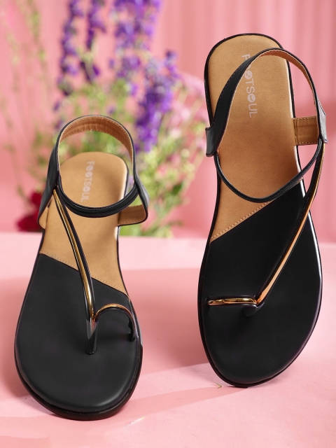 

FOOTSOUL Women Black One Toe Flats