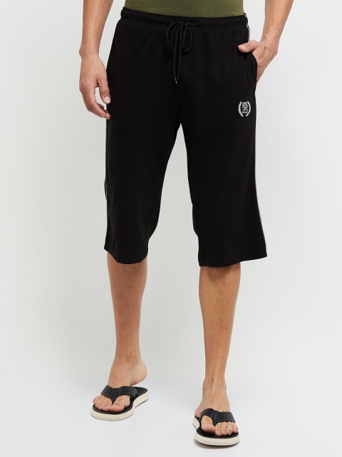 

max Men Black Solid Lounge Shorts