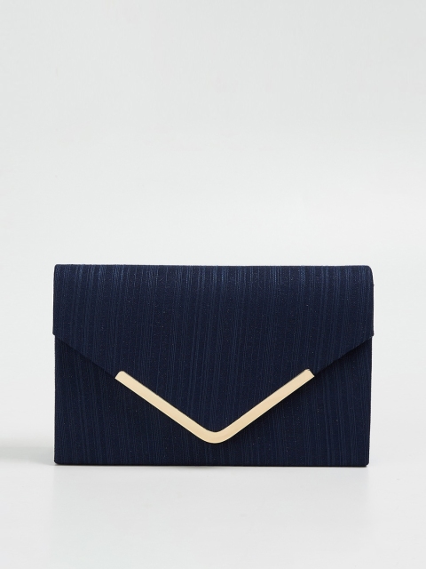 

CODE by Lifestyle Navy Blue Textured Structured Sling Bag with Quilted