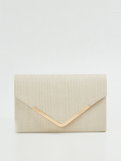 

CODE by Lifestyle Beige Textured Structured Sling Bag