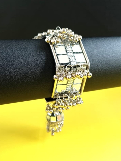 

ANNA CREATIONS Women Oxidised Silver-Plated Cuff Bracelet